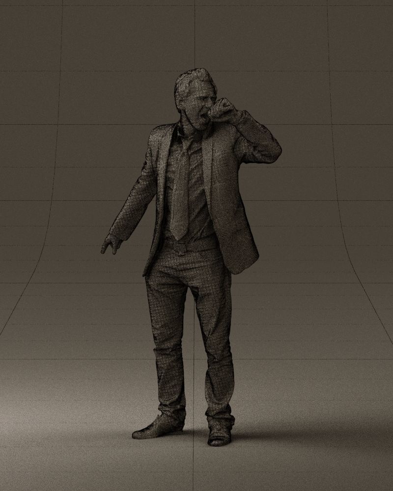 Man singing in microphone 0624 3D Print Ready 3D print model_5