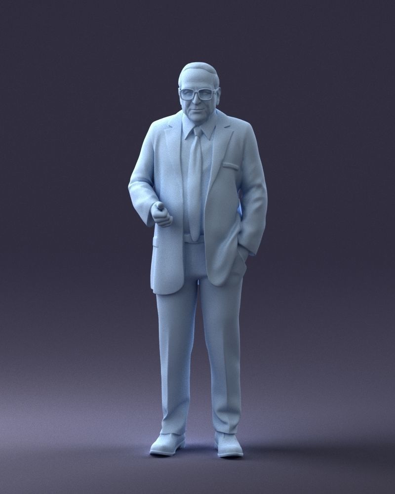 000272 Elderly Man in Suit 0617 3D model_35