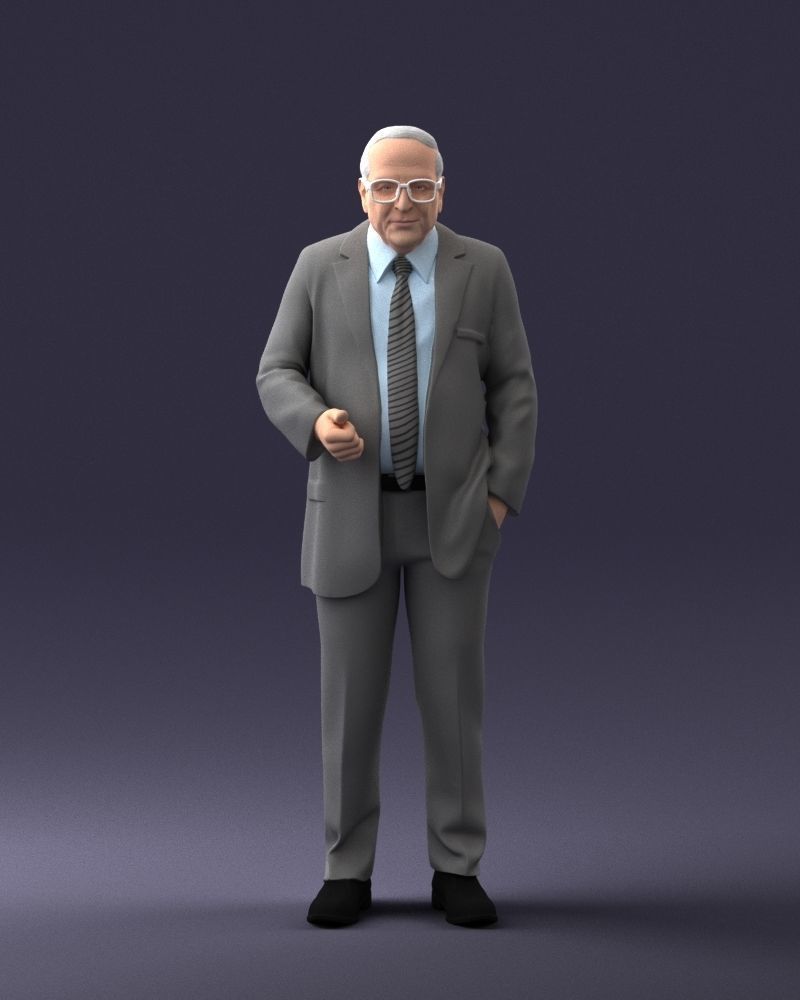 000272 Elderly Man in Suit 0617 3D model_37
