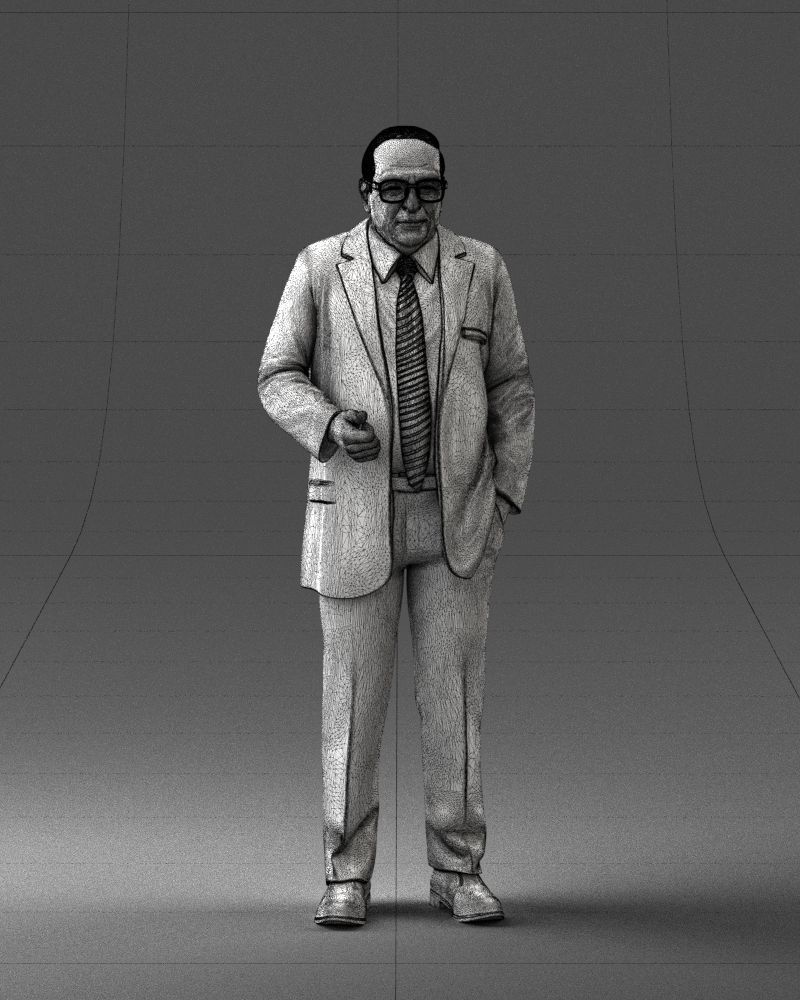 000272 Elderly Man in Suit 0617 3D model_6