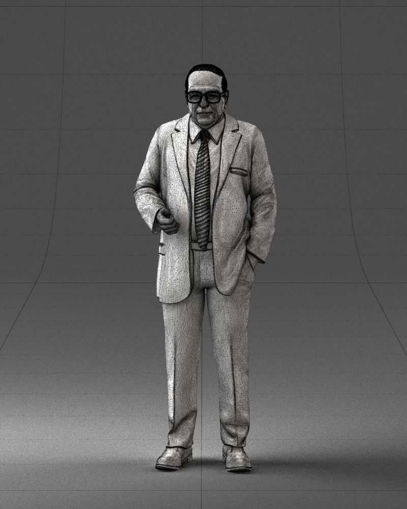 000272 Elderly Man in Suit 0617 3D model_36