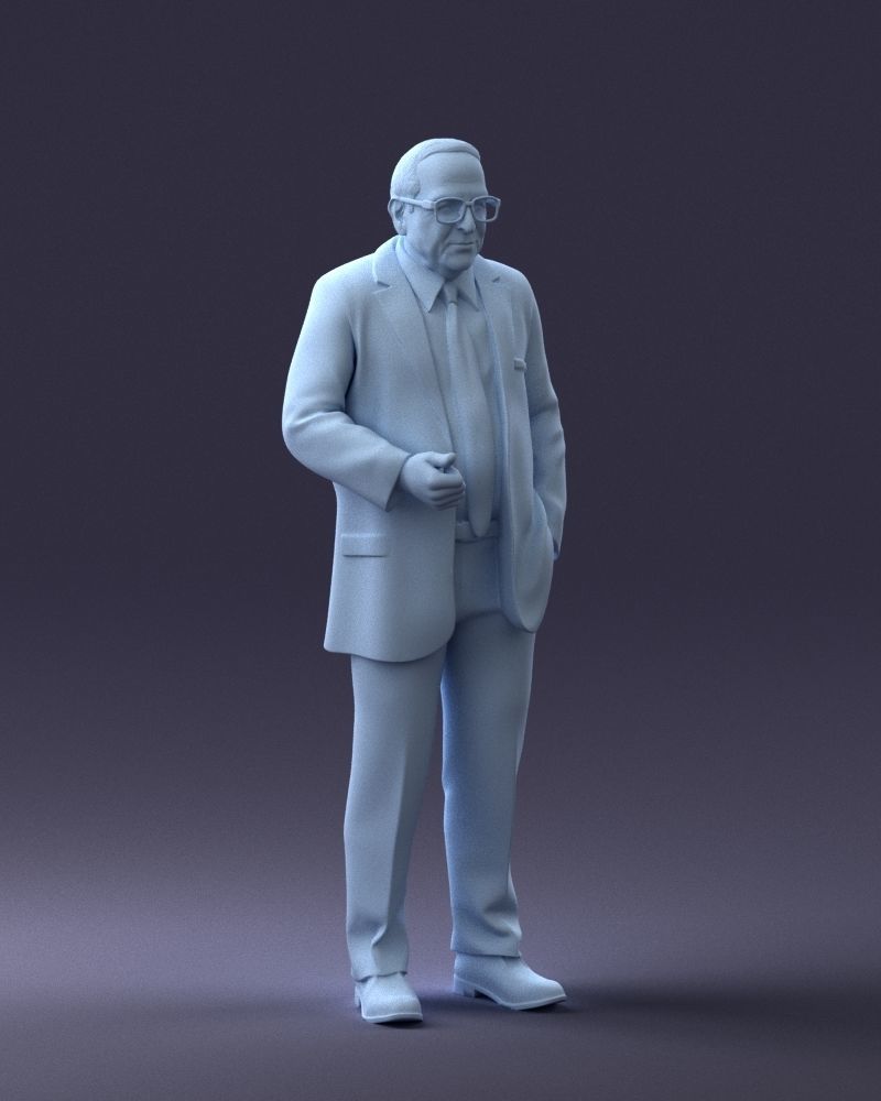 000272 Elderly Man in Suit 0617 3D model_8