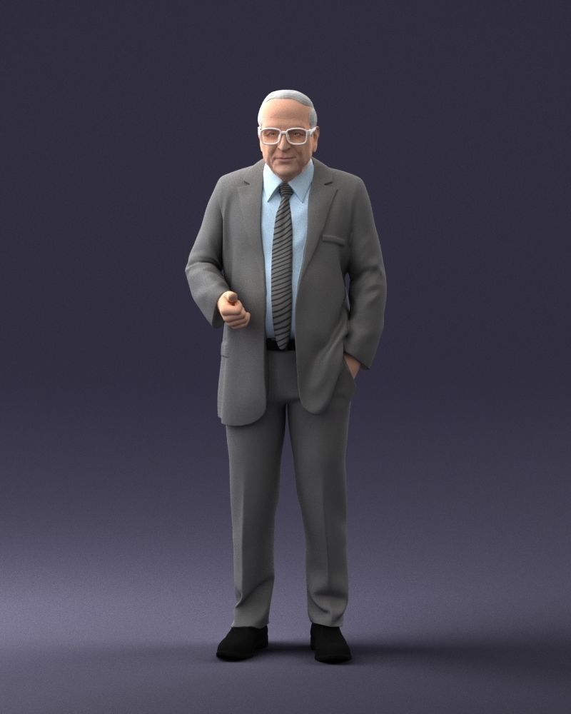 000272 Elderly Man in Suit 0617 3D model_34