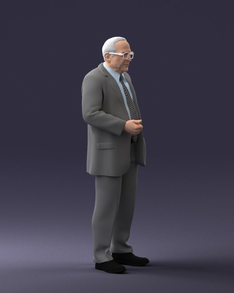 000272 Elderly Man in Suit 0617 3D model_10