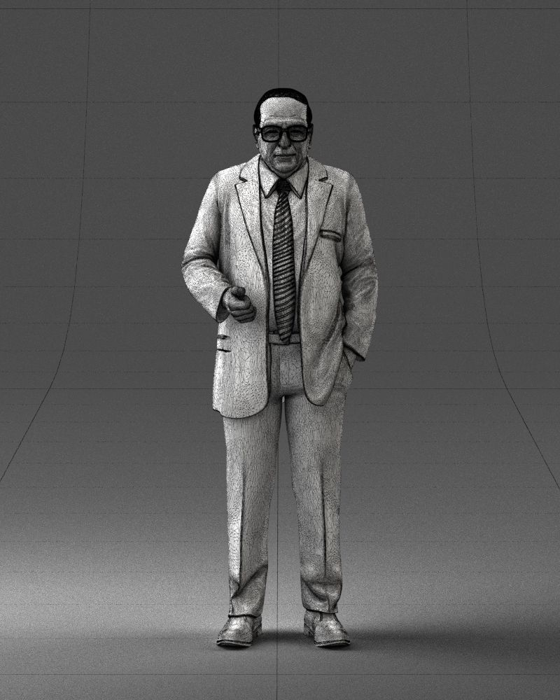 000272 Elderly Man in Suit 0617 3D model_39