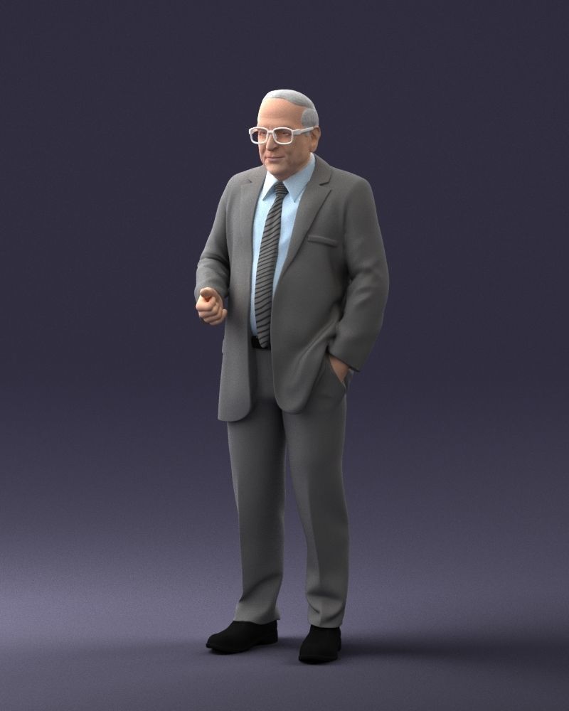 000272 Elderly Man in Suit 0617 3D model_31
