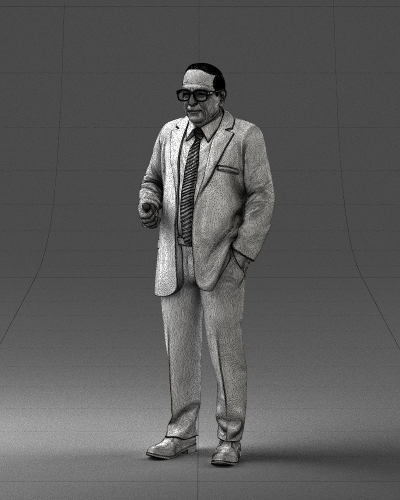 000272 Elderly Man in Suit 0617 3D model_33