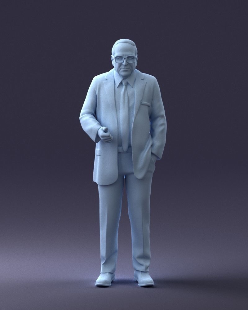 000272 Elderly Man in Suit 0617 3D model_38
