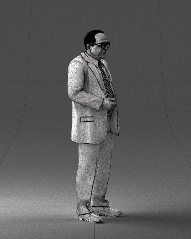 000272 Elderly Man in Suit 0617 3D model_12