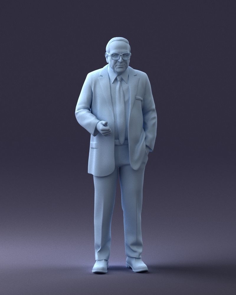 000272 Elderly Man in Suit 0617 3D model_5