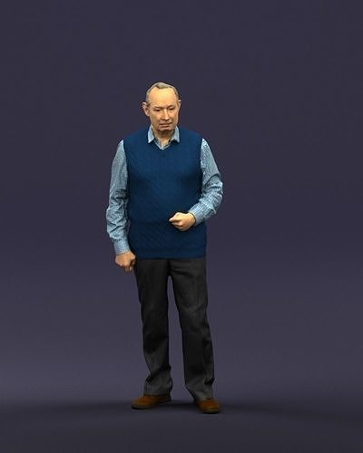 Old man 0423 3D Print ready 3D print model