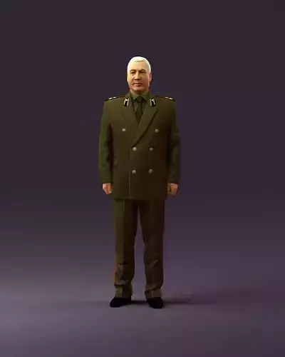 oldy man in general armysuit 1111