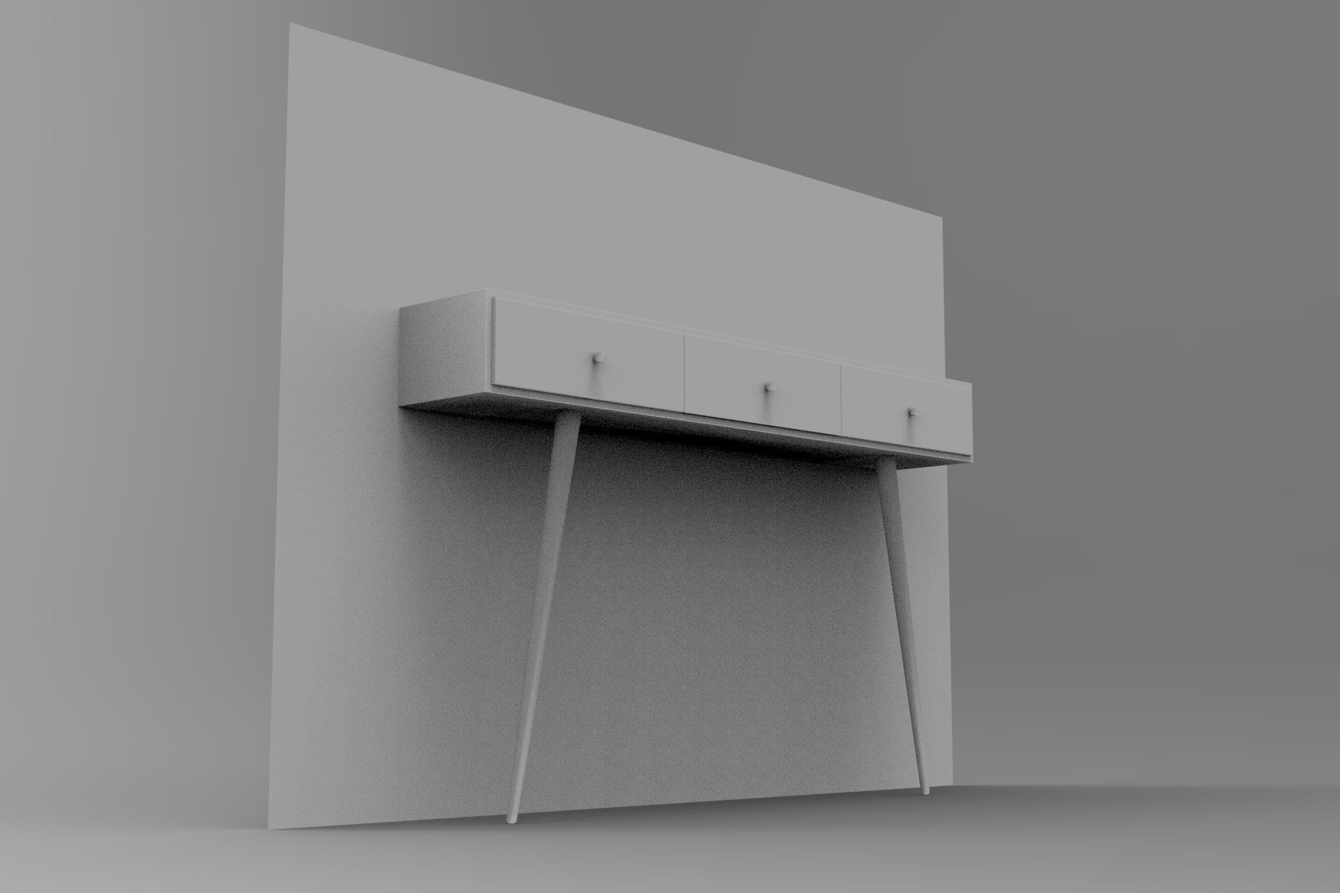 Rose Wall Console Low-poly 3D model_8