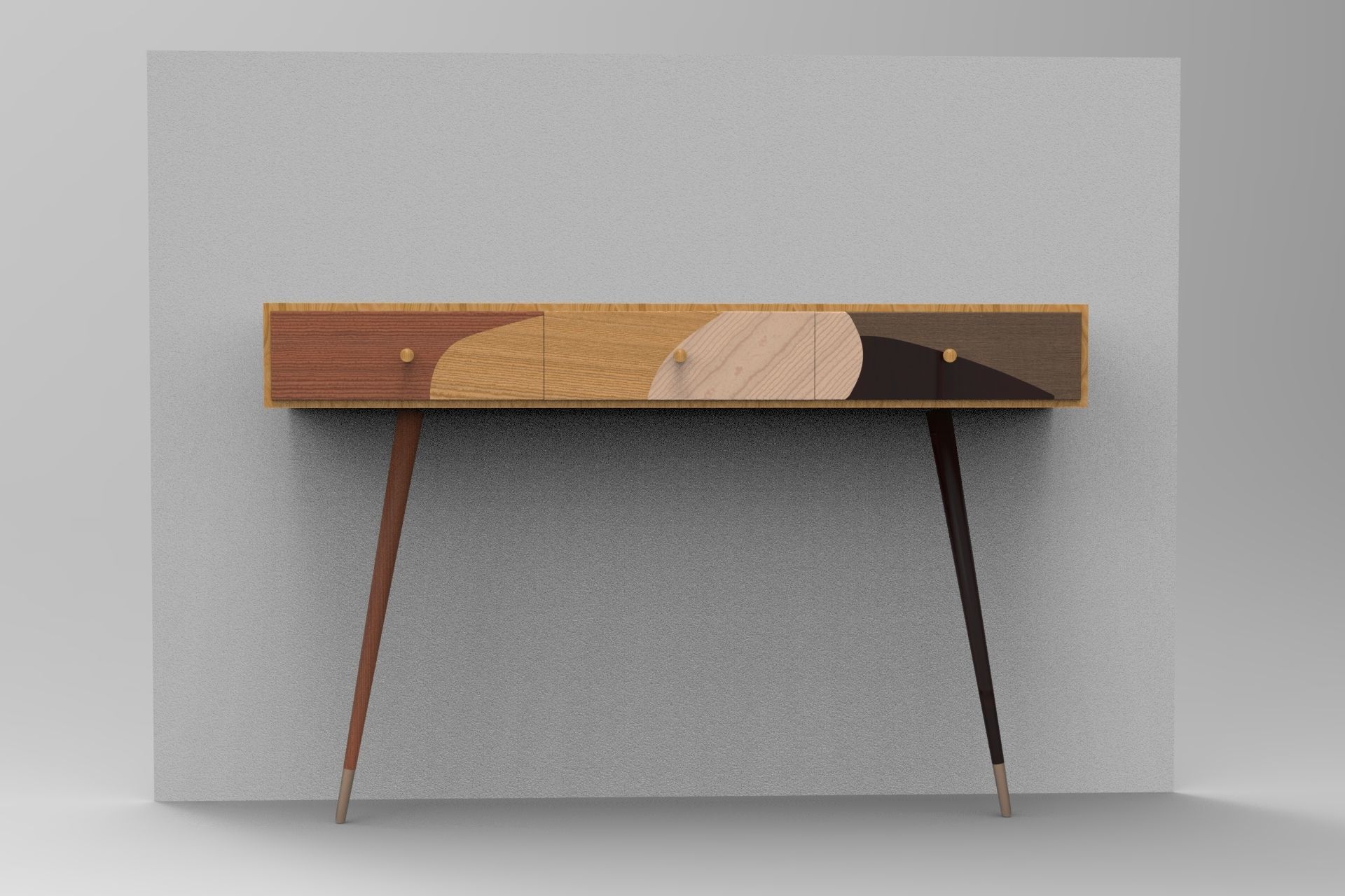 Rose Wall Console Low-poly 3D model_4