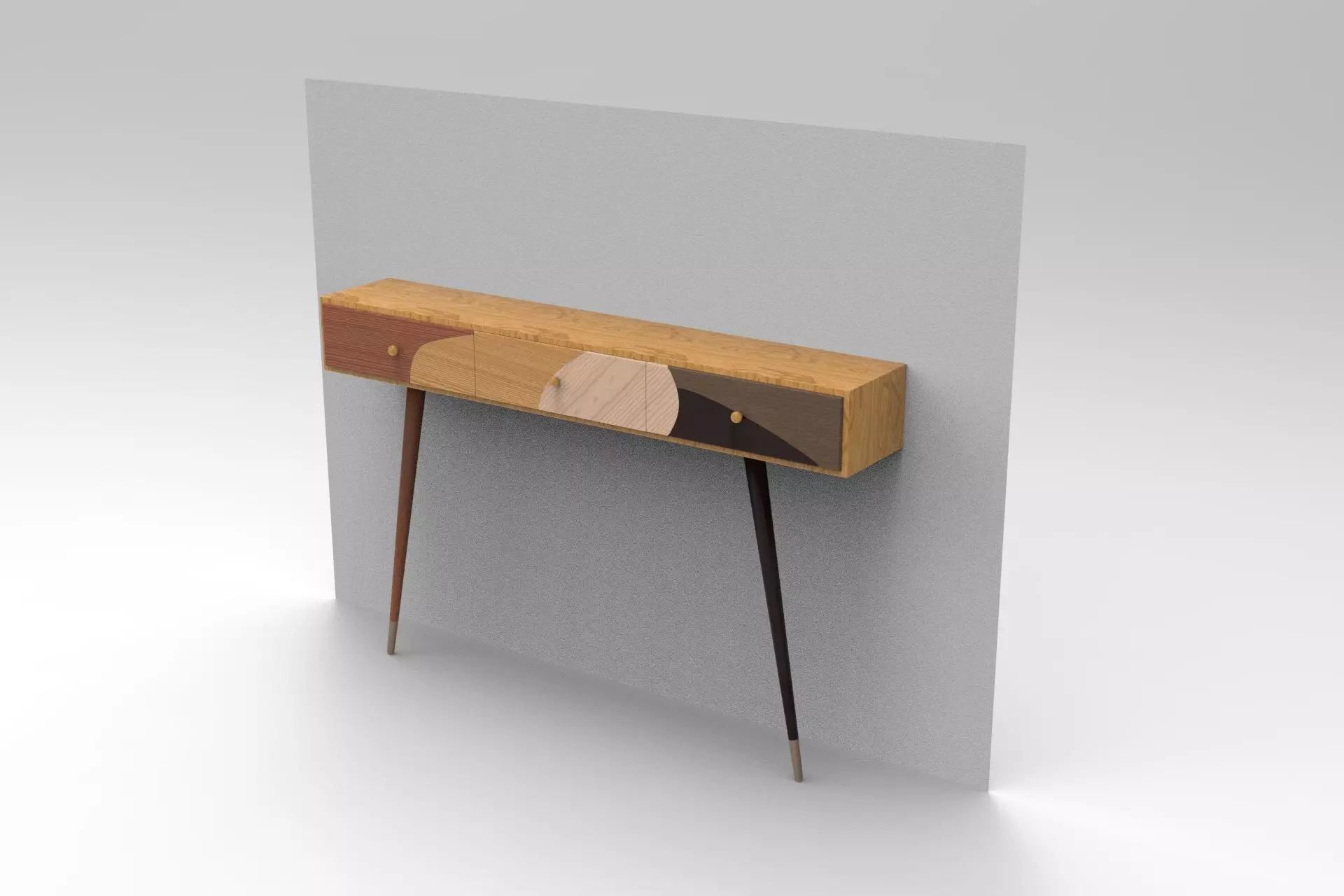 Rose Wall Console Low-poly 3D model_0