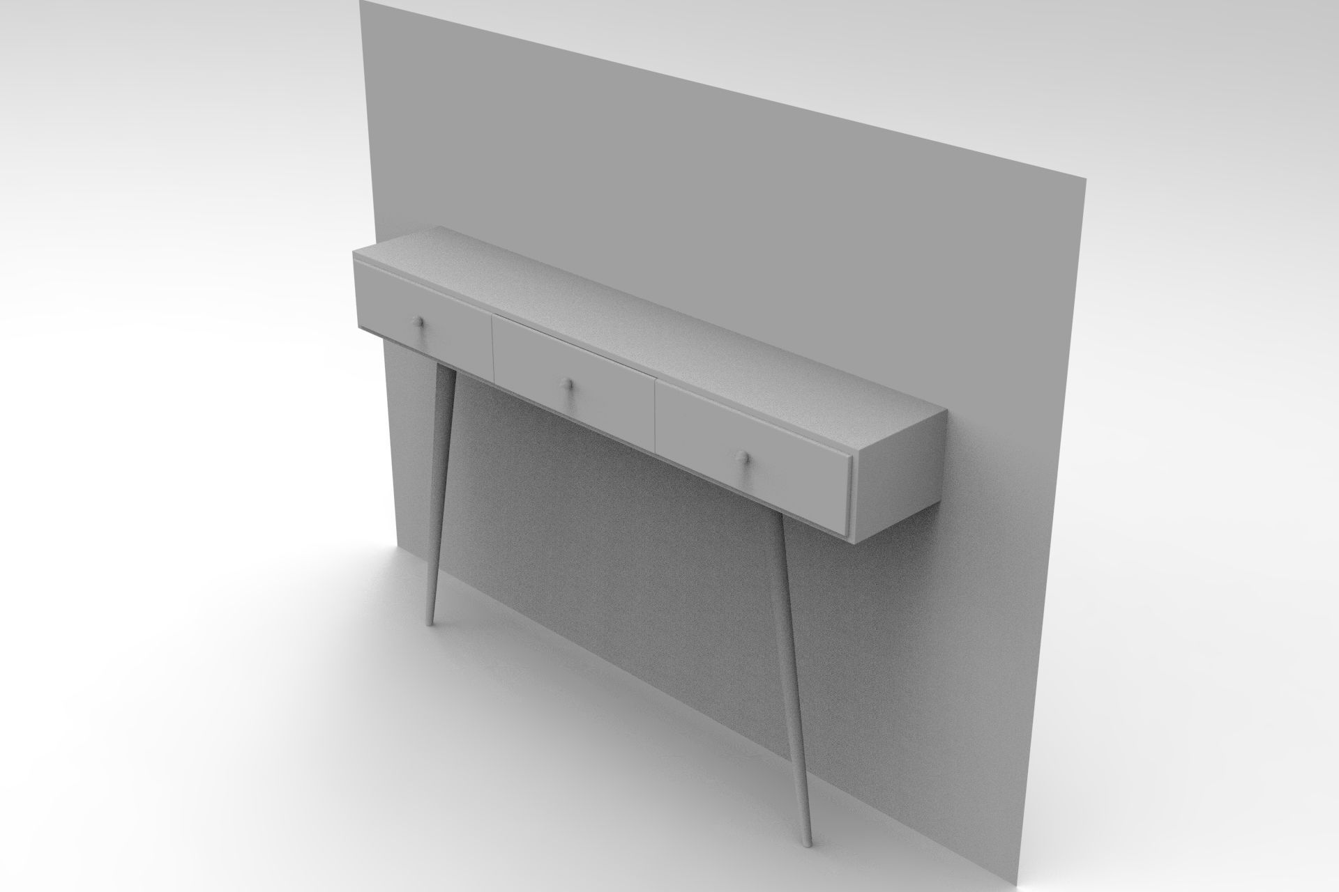 Rose Wall Console Low-poly 3D model_7