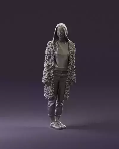 Woman in weird pink cape sunglasses 0917 3D Print Ready 3D print model