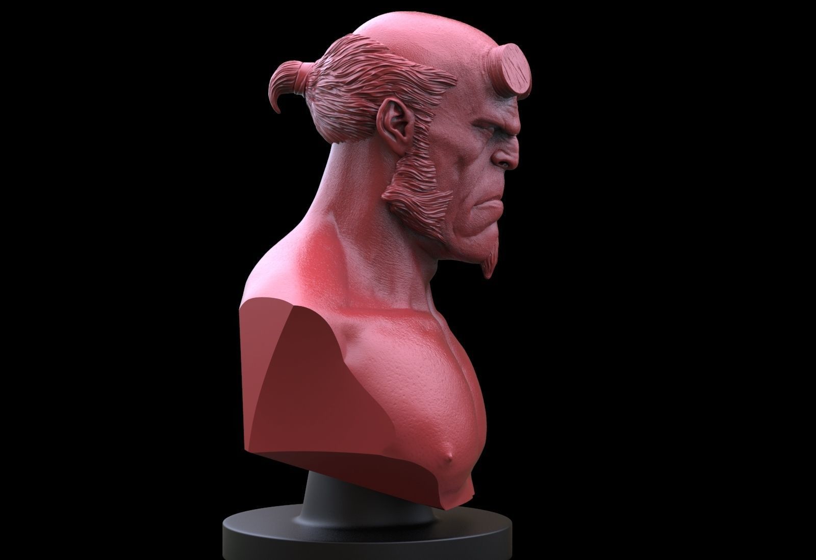 Hellboy Bust 3D print model_3