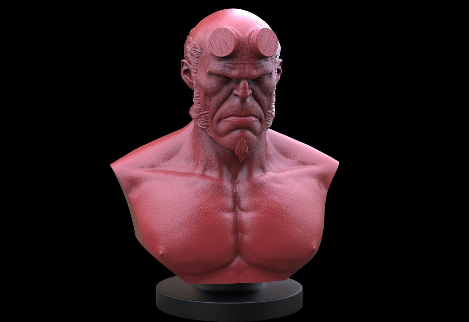 Hellboy Bust 3D print model_1