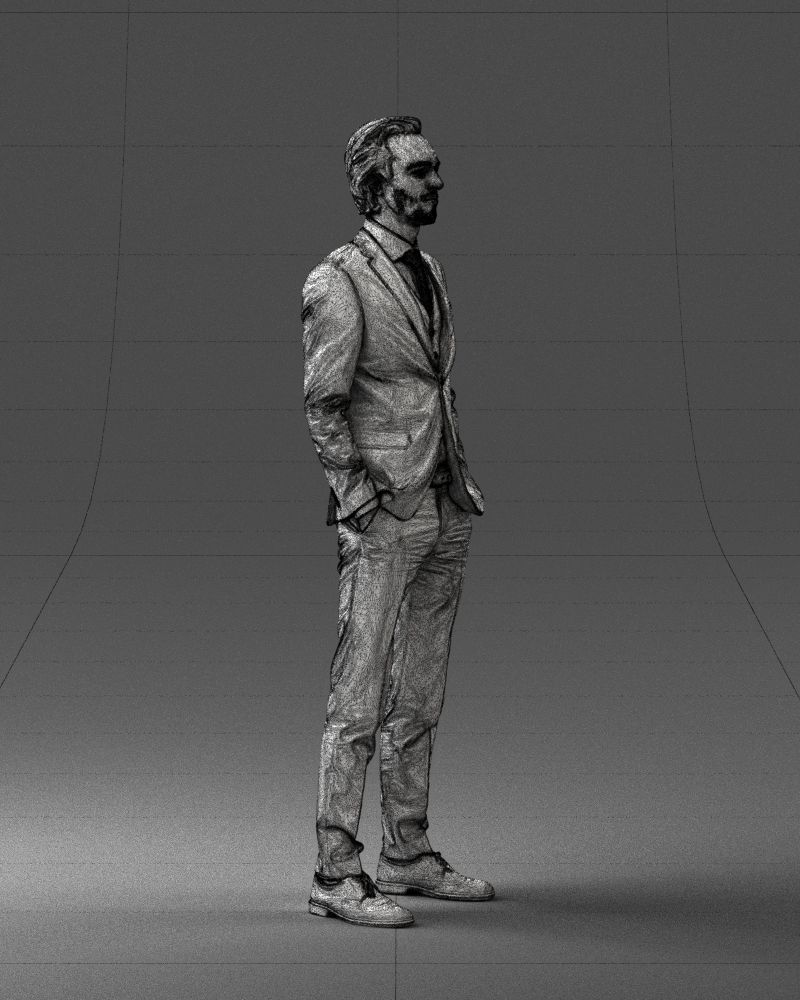 Man in a business suit 0297 3D model_11
