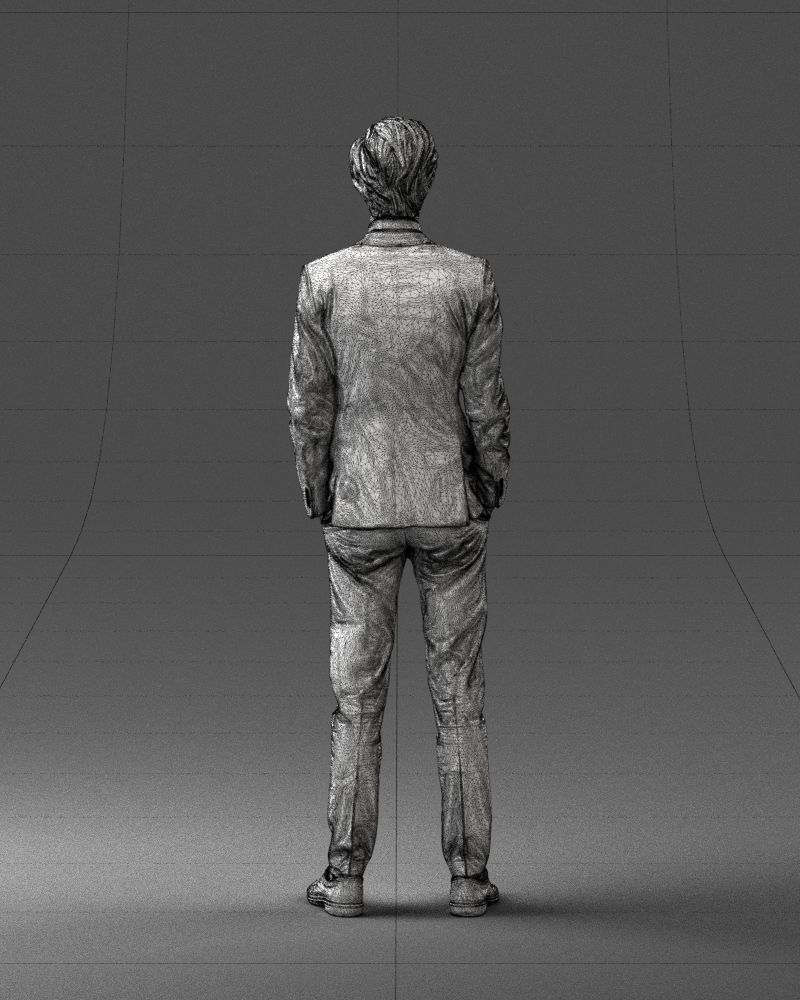 Man in a business suit 0297 3D model_20