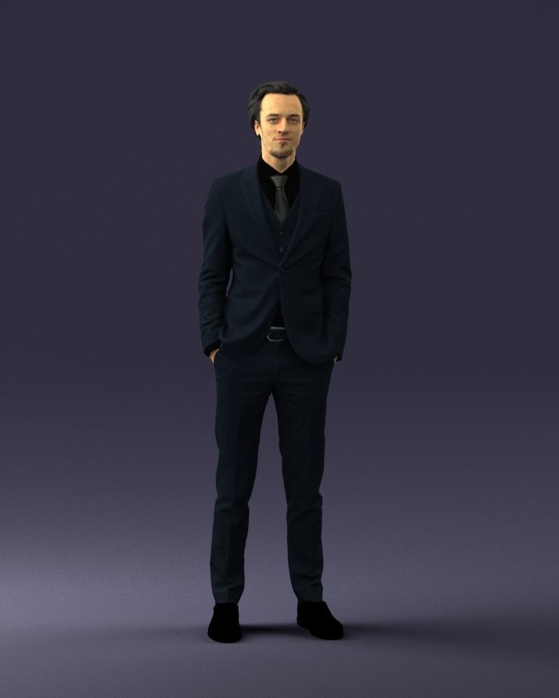 Man in a business suit 0297 3D model_3