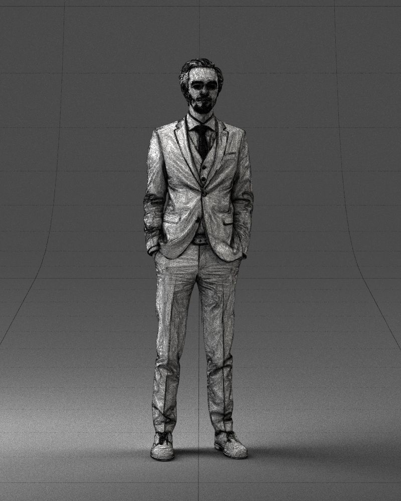 Man in a business suit 0297 3D model_5