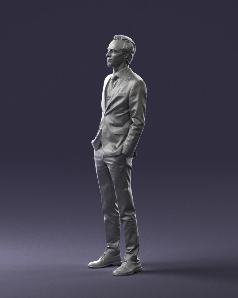 Man in a business suit 0297 3D model_28