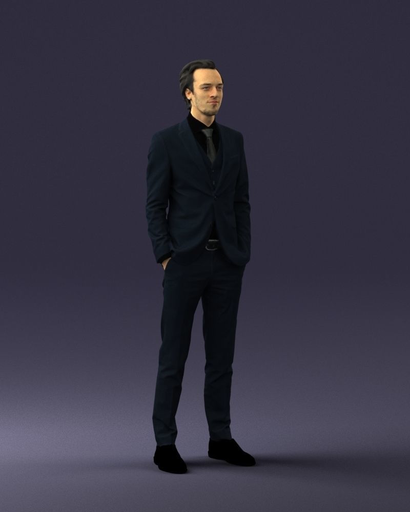 Man in a business suit 0297 3D model_6