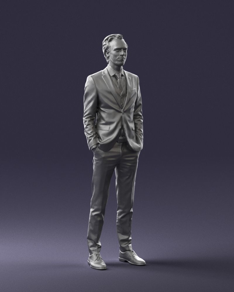 Man in a business suit 0297 3D model_7