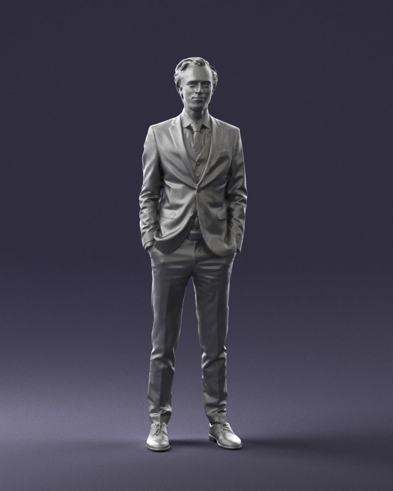 Man in a business suit 0297 3D model_4