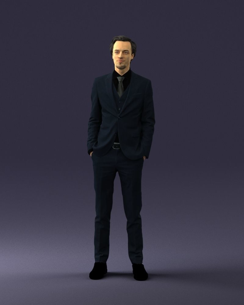 Man in a business suit 0297 3D model_33