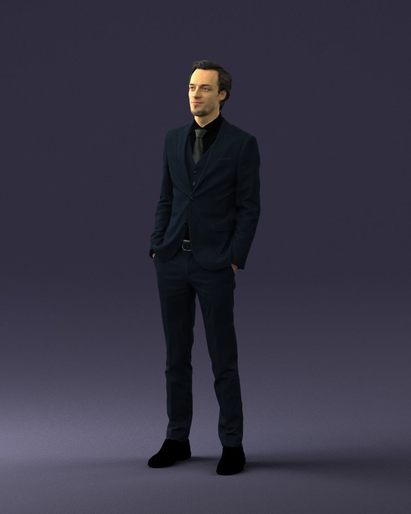 Man in a business suit 0297 3D model_30