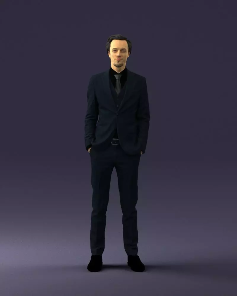 Man in a business suit 0297 3D model_0