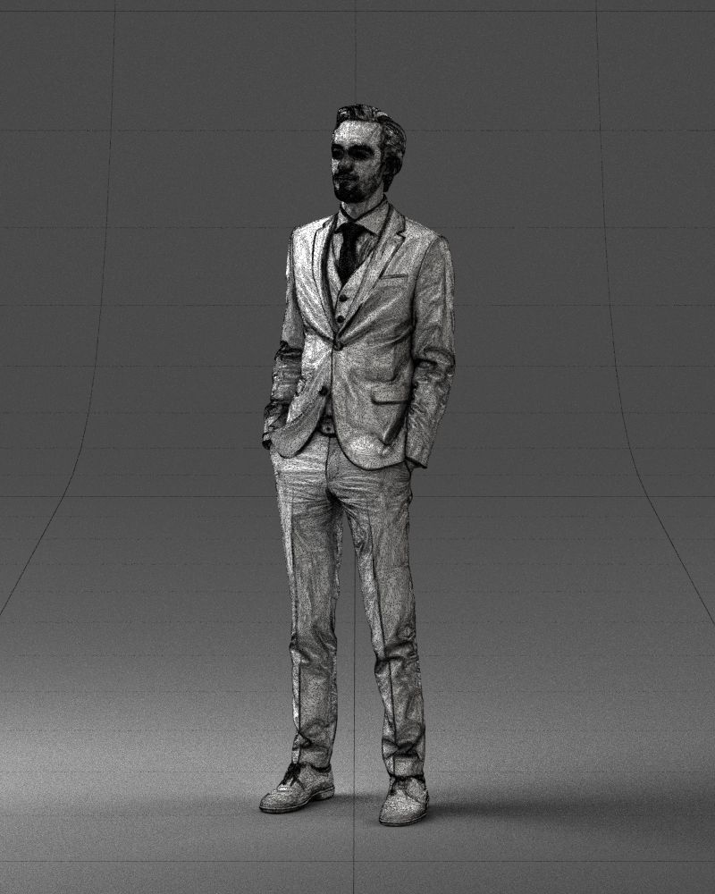 Man in a business suit 0297 3D model_32