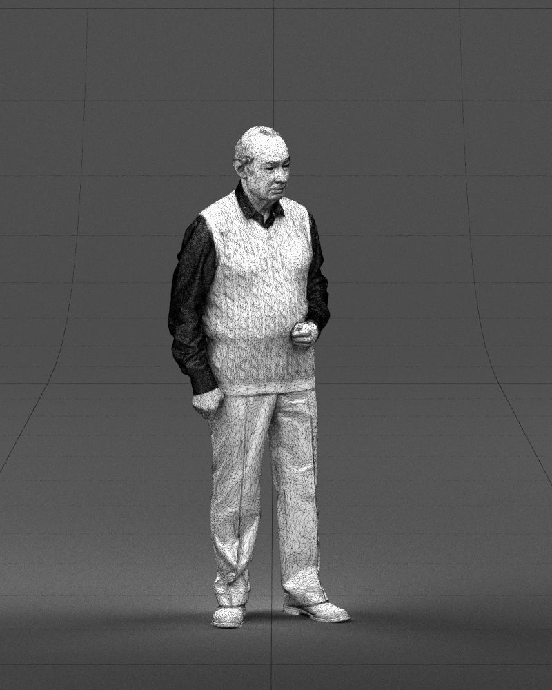 Old man 0423 3D model_5