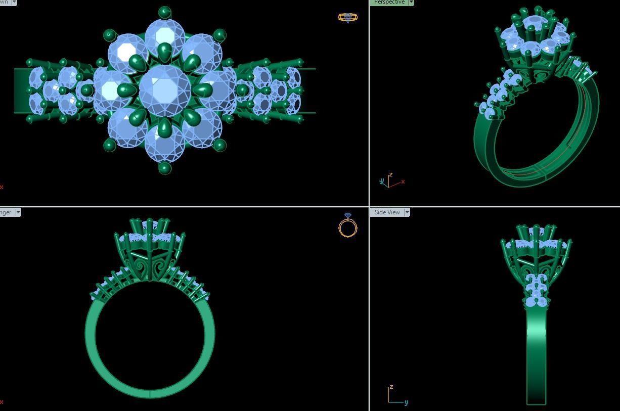 Ring 3D model 0016 print model 3D print model_25