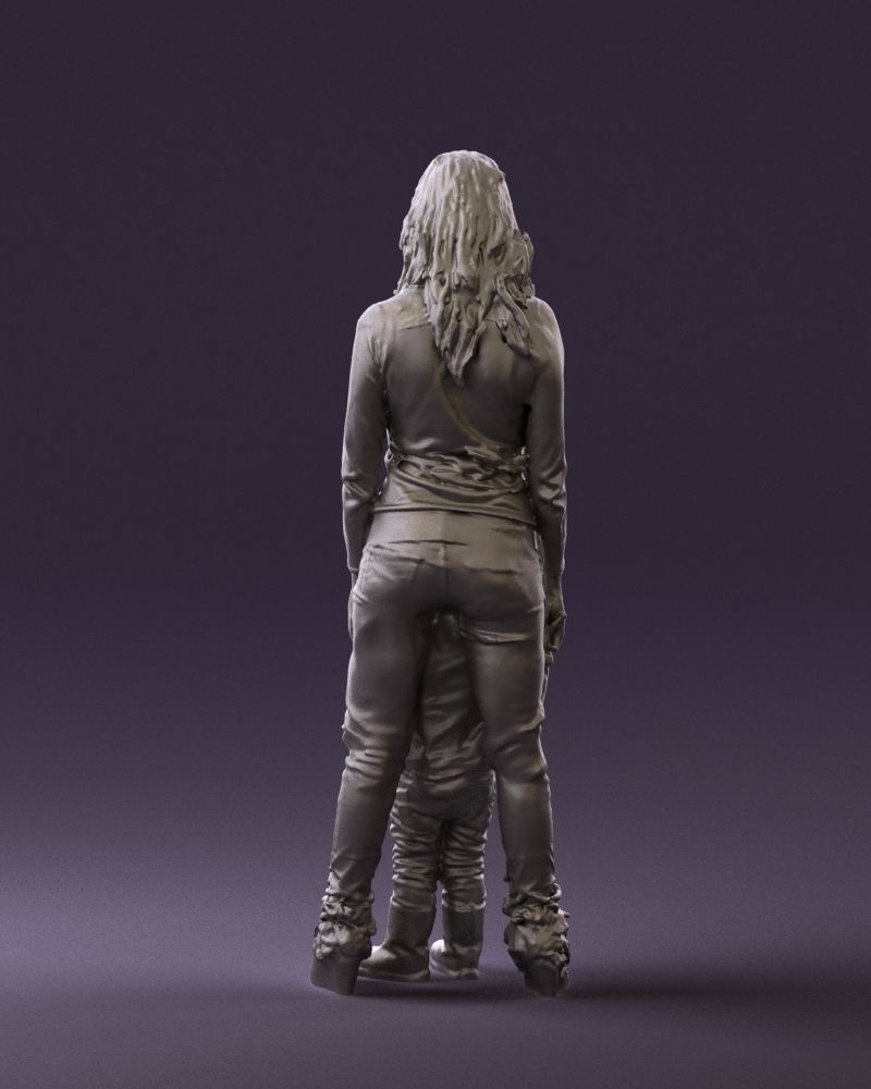 Woman with kid in winter style 0586 3D model_19