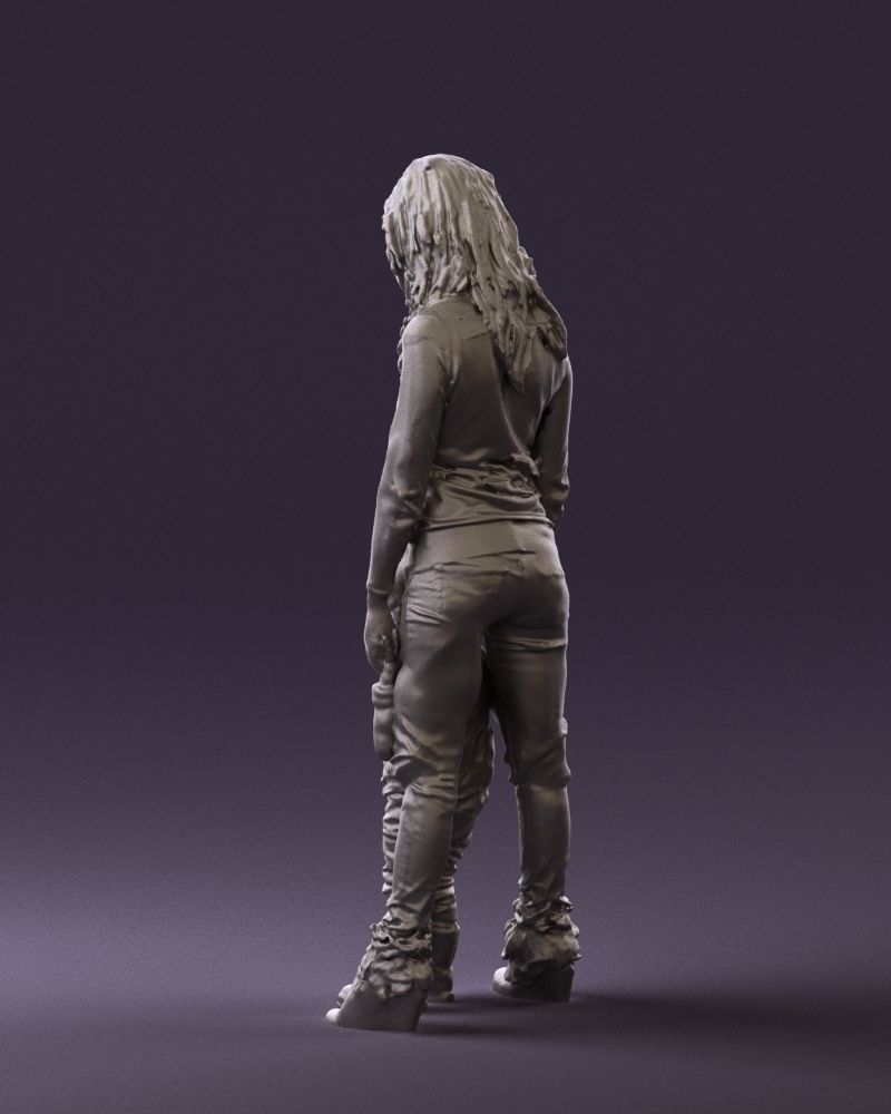 Woman with kid in winter style 0586 3D model_22