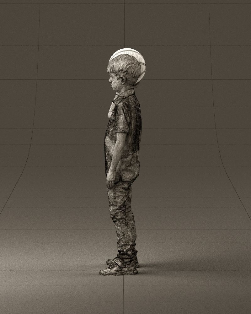 junior boy with basketball ball 1080 3D Print Ready 3D print model_32