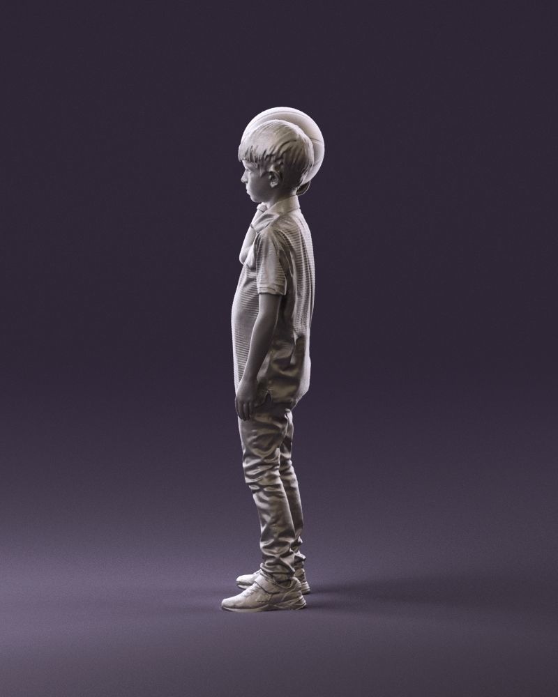junior boy with basketball ball 1080 3D Print Ready 3D print model_8