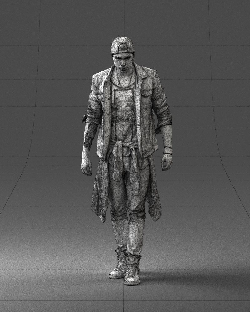 Man in jeans 1053 3D Print Ready 3D print model_2