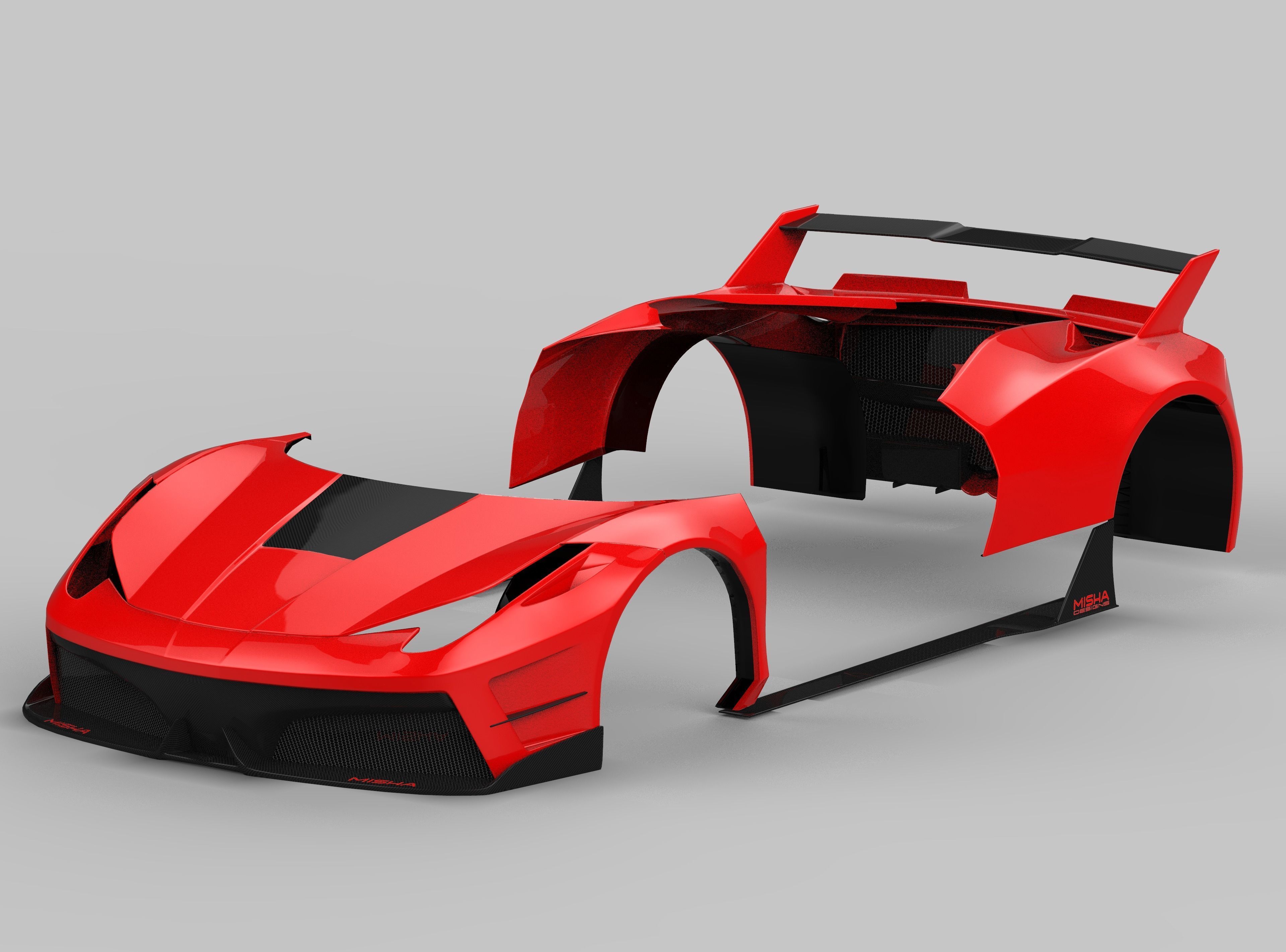 Ferrari 458 Italia F142 Misha Design Bodykit 3D model | CGTrader