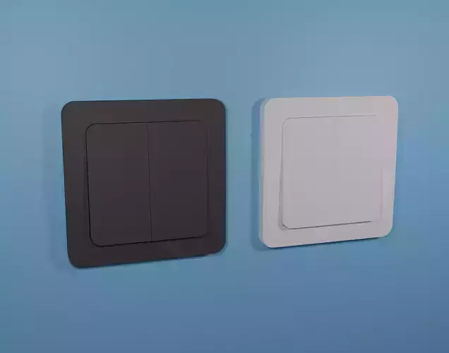 Electrical Switches Low-Poly 3D Model