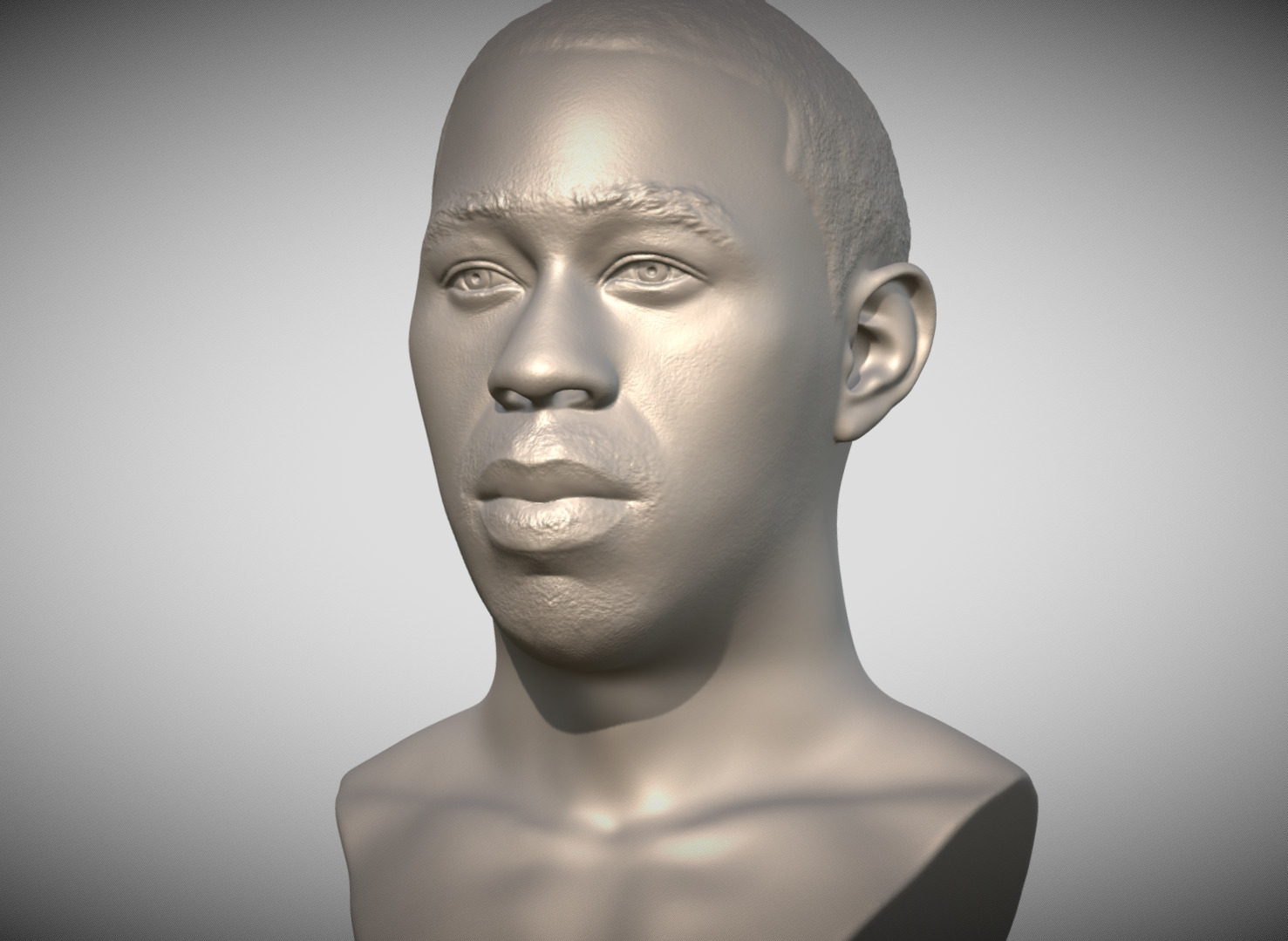 Tyler The Creator bust for 3D printing 3D print model_4