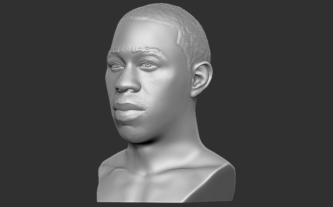 Tyler The Creator bust for 3D printing 3D print model_7