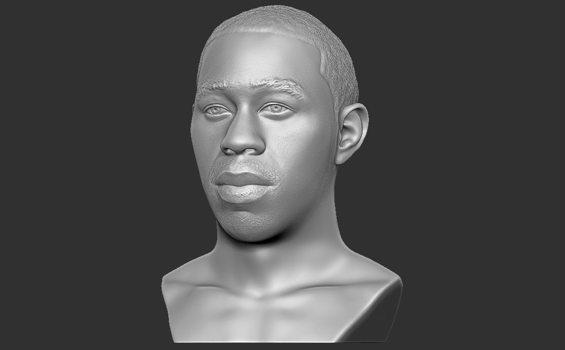 Tyler The Creator bust for 3D printing 3D print model_6