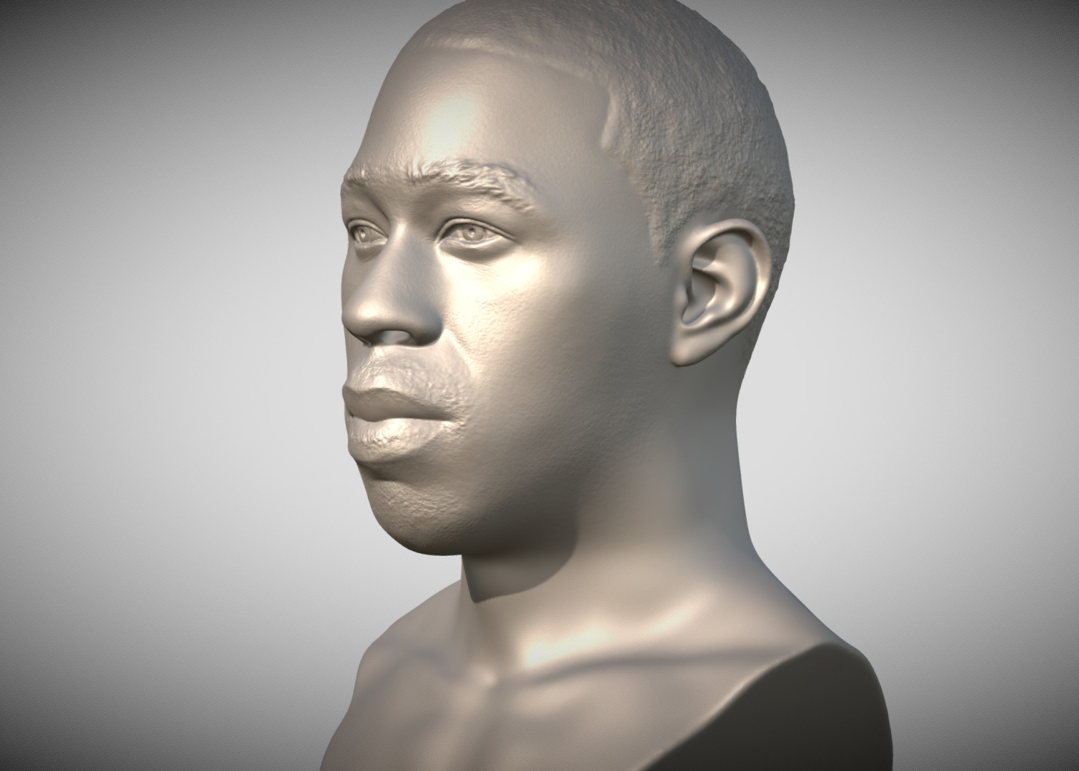 Tyler The Creator bust for 3D printing 3D print model_3
