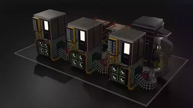 server computer tower 3D model