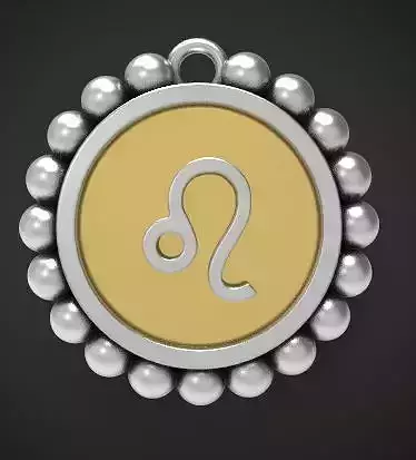 Leo Zodiac Sign Pendant Charm 3D Print Model 3D print model